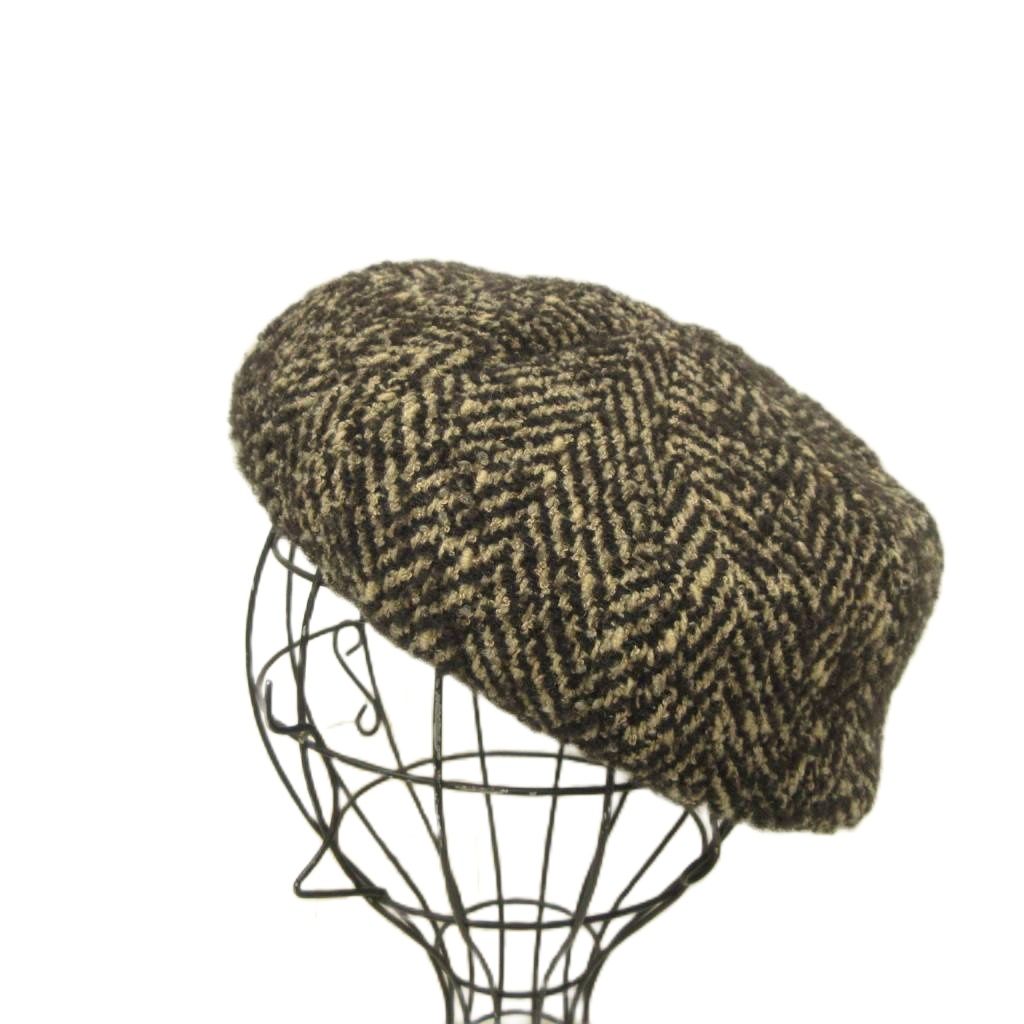 未使用品 オールドジョー OLDJOE タグ付き SLUB TWEED ROVER BERET ベレー帽 COFFEE HERINGBONE ■BL4 メンズ  260405