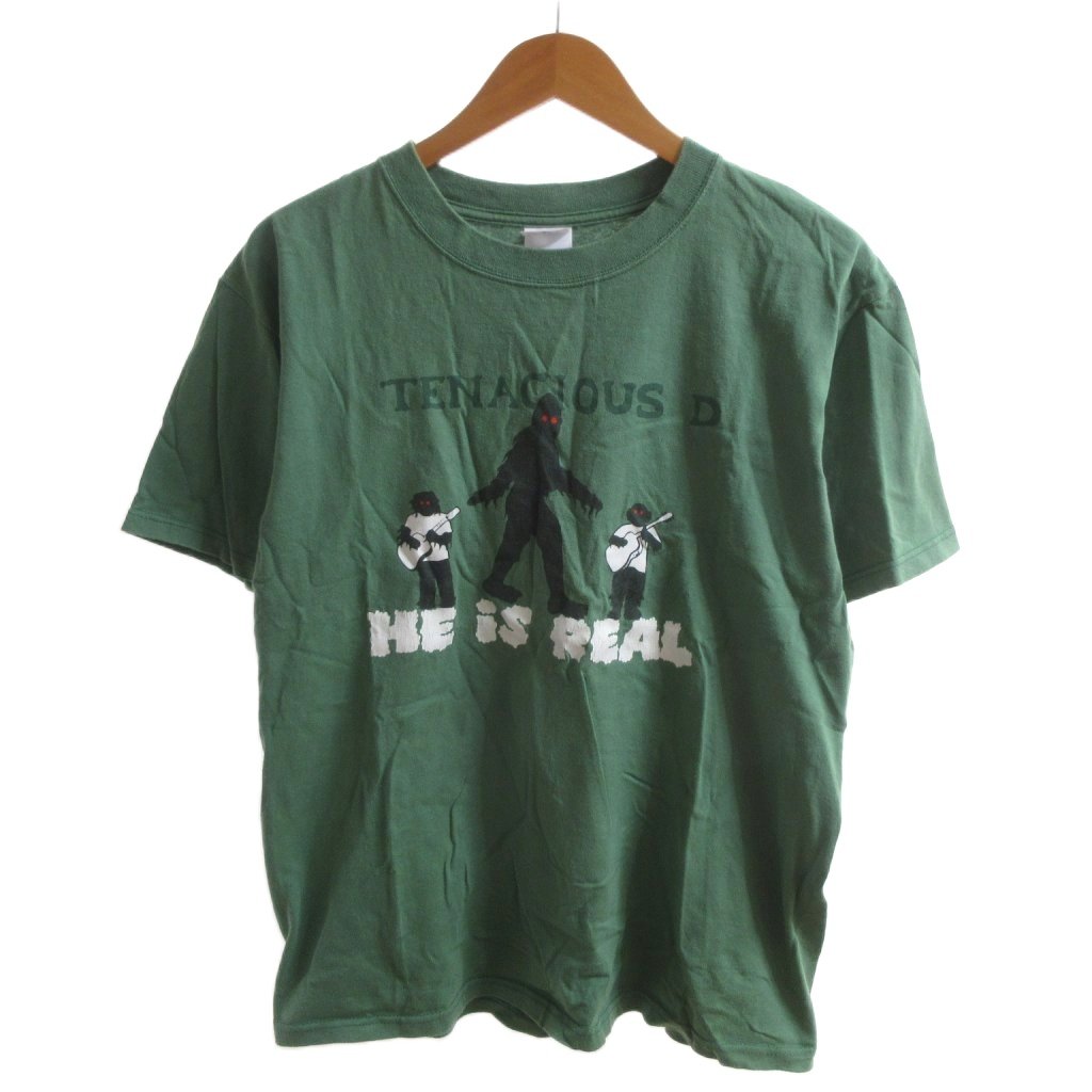 【中古】ANVIL Tシャツ カットソー M 緑 グリーン HE IS REAL 半袖 クルーネック/HW メンズ 【ベクトル 古着】 260422