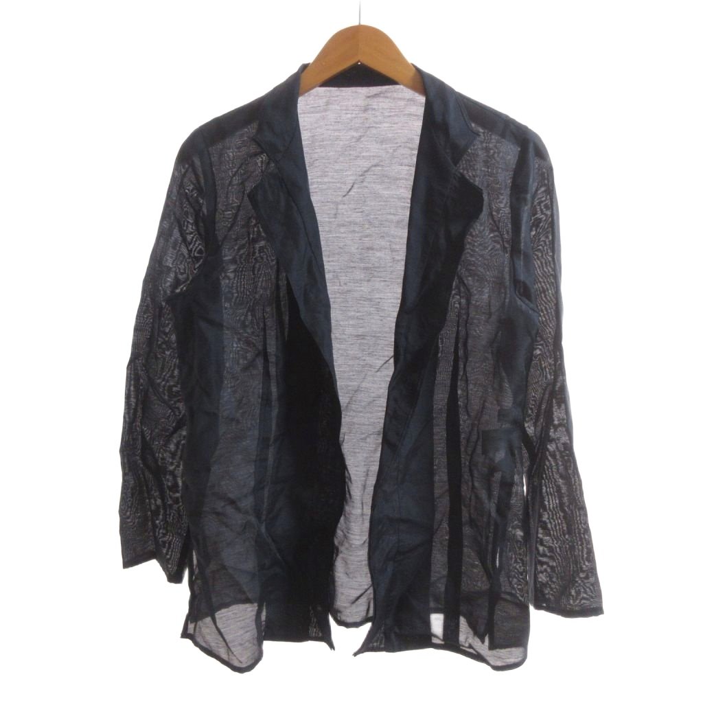 乐天商城 - 【中古】ヒロコビス HIROKO BIS 美品 ジャケット 麻 リネン混 シースルー 9 黒 ブラック /SJ レディース 【ベクトル 古着】 260423