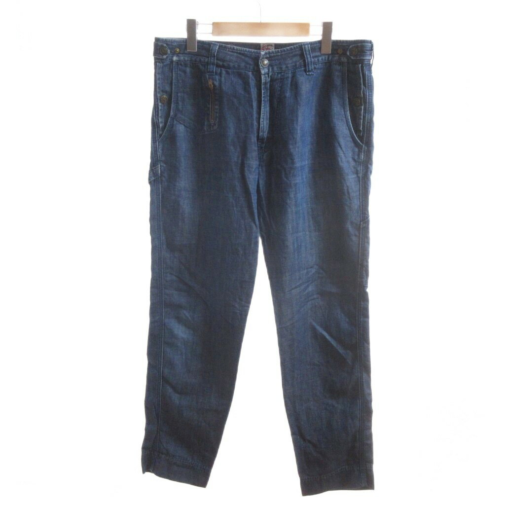 【中古】ディーゼル DIESEL ペインターデニム パンツ ジーンズ 32 インディゴブルー リネン混 ジップフライ/HW メンズ 【ベクトル 古着】 260417