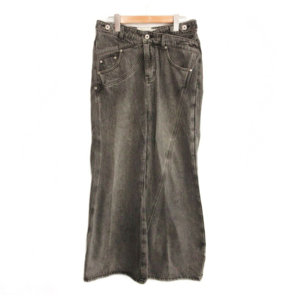 [중고] 펜첸완 Feng Chen Wang CROSS WAISTBAND STRAIGHT LEG JEANS 데님 팬츠 청바지 S 라이트 그레이 남성 [벡터 헌옷] 260416