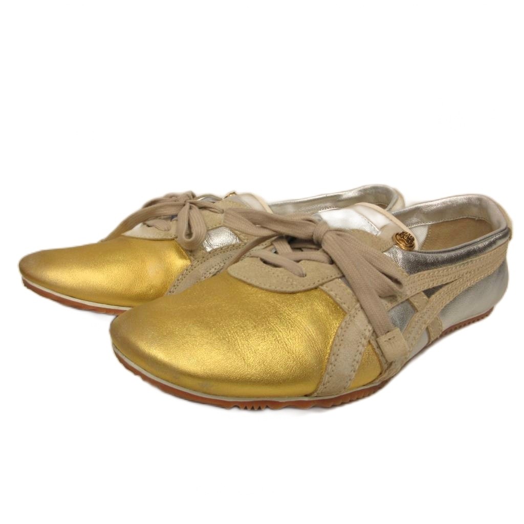 【中古】オニツカタイガー Onitsuka Tiger × ヴェルサーチ VERSACE TAI-CHI タイチ サクラ スニーカー シューズ 28cm メタリックカラー 1024594 メンズ 【ベクトル 古着】 260420