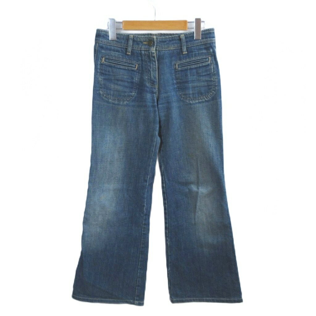 【中古】クロエ CHLOE フレアデニムパンツ ジーンズ 34 ヴィンテージブルー IBO94 レディース 【ベクトル 古着】 260510