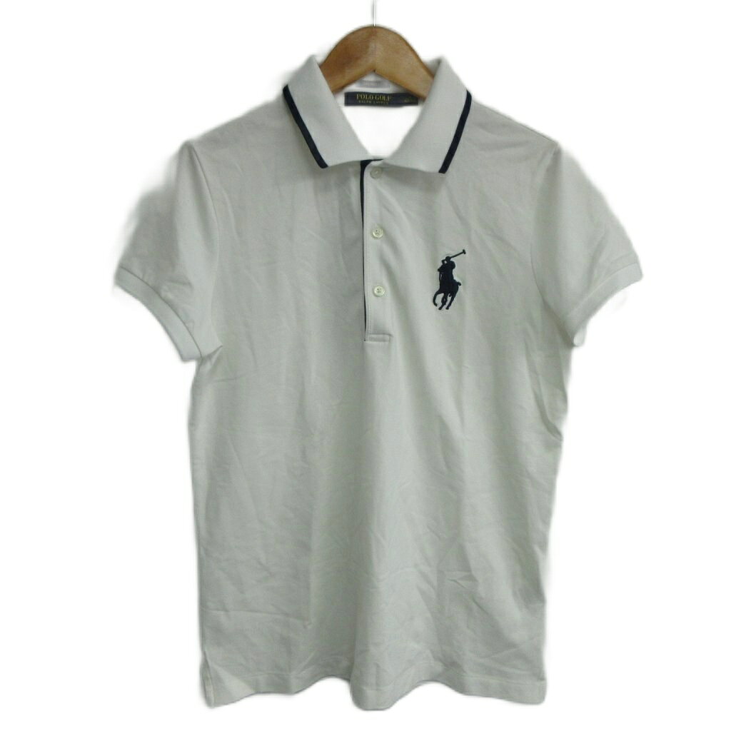 【中古】ポロゴルフ ラルフローレン POLO GOLF RALPH LAUREN ゴルフ ウエア ポロシャツ ビッグポニー刺繍 M 白 ホワイト メンズ 【ベクトル 古着】 260515