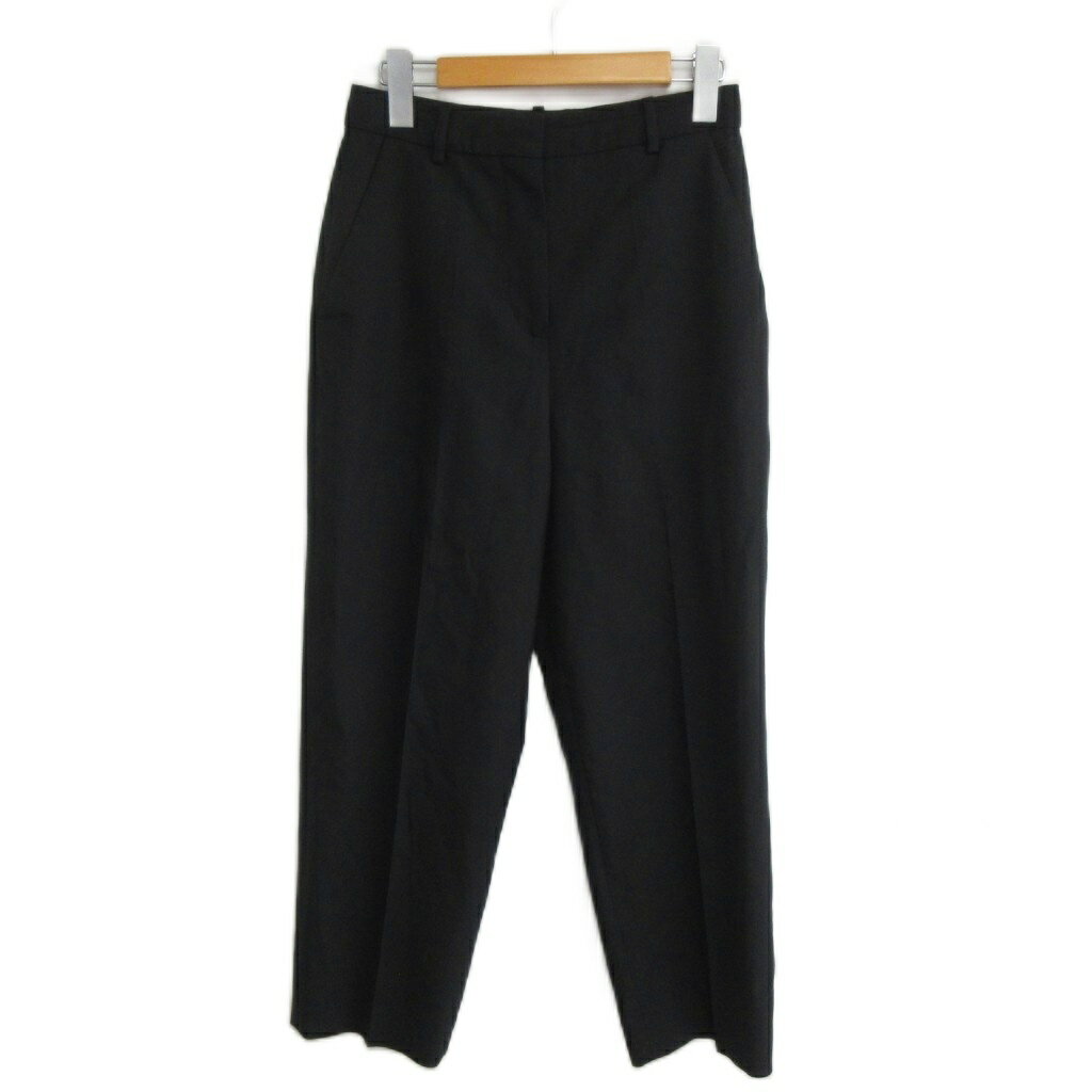 クリスチャンディオール Christian Dior uniforme 美品 スラックス パンツ テーパード センタープレス 38 黒 ブラック IBO96 レディース  260525