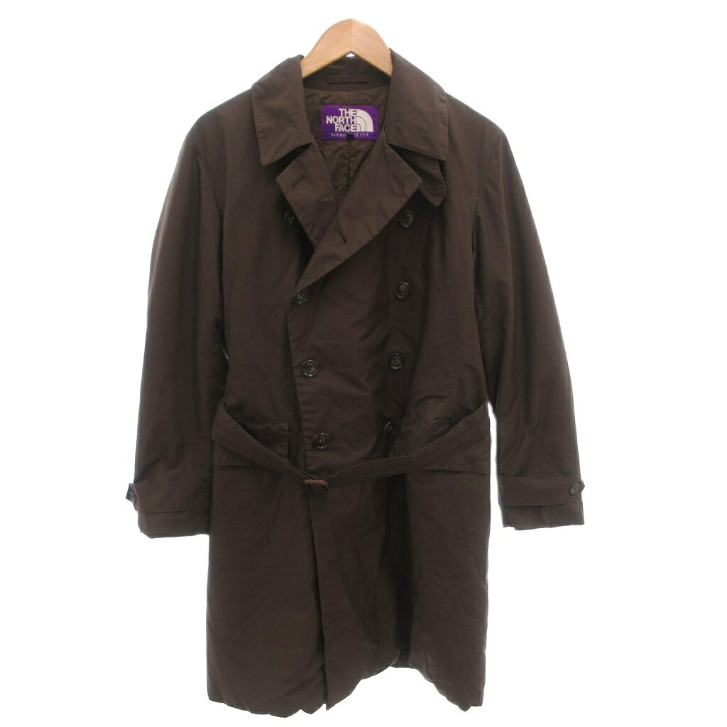 【中古】ノースフェイス パープルレーベル THE NORTH FACE PURPLE LABEL 中綿 トレンチコート ダブル ベルト ひざ丈 茶 ブラウン NY2894N /FF IBO98 ■P-C メンズ 【ベクトル 古着】 260608ブランドノースフェイス パープルレーベル THE NORTH FACE PURPLE LABEL表記サイズS実寸サイズ肩幅：45cm　身幅：52cm　着丈：92cm　袖丈：57cm　　素材表地 ポリエステル 裏地 ナイロン 中綿 ポリエステル色茶 ブラウン 状態・襟、肩、ボタンに擦れ その他に目立ったダメージはなく、問題なくご使用いただける商品です。 ※あくまでも中古品ですので掲載写真や記載内容をご確認いただき、ご理解の上ご購入ください。備考NY2894N 株 ゴールドウィン こちらのお品物は店舗で保管しておらず、店頭販売出来かねます。（※お取り寄せも出来かねます）商品のお問い合わせの回答を休止しております。＊各商品ページの商品詳細等をご確認の上ご購入ください。【中古】ノースフェイス パープルレーベル THE NORTH FACE PURPLE LABEL 中綿 トレンチコート ダブル ベルト ひざ丈 茶 ブラウン NY2894N /FF IBO98 ■P-C メンズ 【ベクトル 古着】 260608状態ランク　”AB”詳細については、下記および「状態ランクについて」ページをご覧ください。未使用・新品の商品ほぼ新品同様の商品使用感が少なく、かなり状態の良い商品使用感はあるが、傷や汚れの少ない商品使用感の他、傷や汚れが見られる商品かなり大きな傷みがある難あり商品※S〜CランクはUSED品となりますので、使用感をご理解の上でご入札下さい。状態ランクについてinformationブランドノースフェイス パープルレーベル THE NORTH FACE PURPLE LABEL表記サイズS実寸サイズ肩幅：45cm　身幅：52cm　着丈：92cm　袖丈：57cm　　素材表地 ポリエステル 裏地 ナイロン 中綿 ポリエステル色茶 ブラウン 状態・襟、肩、ボタンに擦れ その他に目立ったダメージはなく、問題なくご使用いただける商品です。 ※あくまでも中古品ですので掲載写真や記載内容をご確認いただき、ご理解の上ご購入ください。備考NY2894N 株 ゴールドウィン こちらのお品物は店舗で保管しておらず、店頭販売出来かねます。（※お取り寄せも出来かねます）商品のお問い合わせの回答を休止しております。＊各商品ページの商品詳細等をご確認の上ご購入ください。本商品は一点物です他サイトや店舗にて販売している商品です。多少のお時間差にて欠品になることもございます。予めご了承頂ますようお願い致します。ベクトル・サイズガイドはこちらこの商品と同じブランドの商品を見る