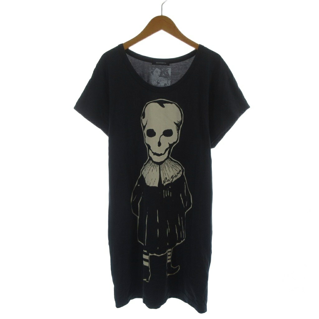 ヒステリックス Hysterics NIAGARA Tシャツ ワンピース スカル オーバーサイズ F 黒 ブラック  260529