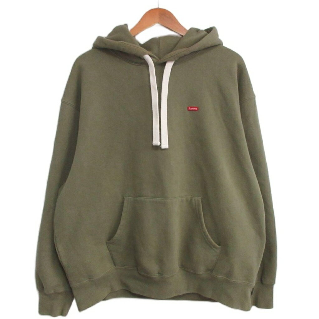 シュプリーム SUPREME 23FW Small Box Drawcord Hooded Sweatshirt プルオーバーパーカー フーディ M オリーブ メンズ  260530