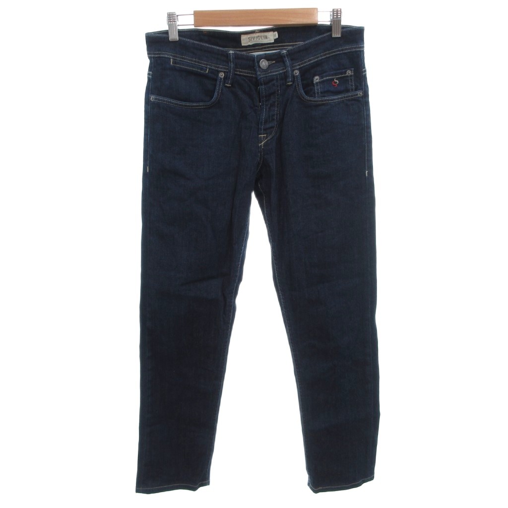 [Used] SIVIGLIA Denim Pants Jeans Straight 32 Dark Navy /FF IBO98 Men's [Vector Used Clothing] 260616