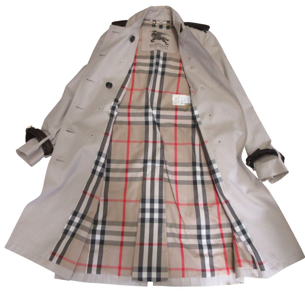 中古 バーバリー BURBERRY プローサム 希少 GBBURLIMCAS トレンチコート レザー切替 ノバチェック UK10 auc-vector-20989454 ブランド古着の買取販売ベクトル サンプル画像2