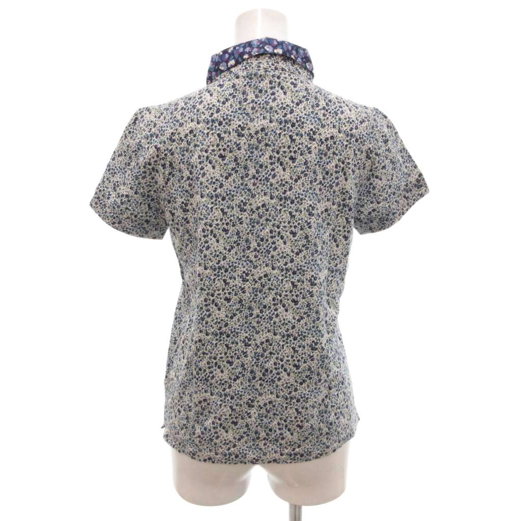 ブランド古着の買取販売ベクトルの【中古】liberty art fabric 美品 ポロシャツ 半袖 36 青 ブルー 花柄 /NL レディース 【ベクトル 古着】 260715｜アングル2