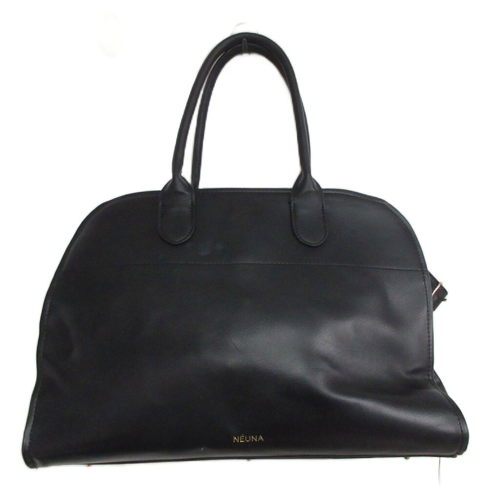 【中古】NEUNA 2way ボストンバッグ ショルダーバッグ ロゴ 箔押し 黒 ブラック レディース 【ベクトル 古着】 260813