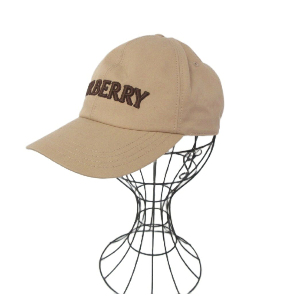 【中古】バーバリー BURBERRY 美品 ギャバジンベースボールキャップ ロゴ 刺繍 ベルト調整 ベージュ メンズ 【ベクトル 古着】 260913