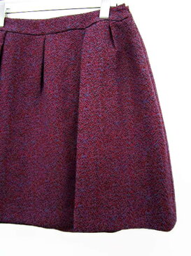 未使用品 アナトリエ ANATELIER スカート ボックスプリーツ ミニ 総柄 38 M 紫 パープル レディース 【中古】【ベクトル 古着】 170316 ブランド古着ベクトルプレミアム店