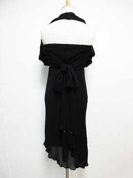 レッセパッセ LAISSE PASSE 美品 ワンピース ノースリーブ ひざ丈 無地 シンプル フォーマル パーティー ブラック 黒 1 レディース 【ベクトル 古着】【中古】 160902