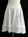 コムデギャルソン COMME des GARCONS スカート レース刺繍 ミモレ丈 ギャザー ストレッチ size S 白 K-6636S レディース 【中古】【ベクトル 古着】 170711 ブランド古着ベクトルプレミアム店
