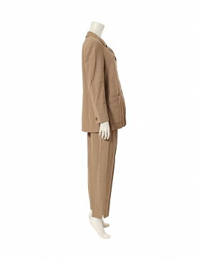 マックスマーラ MAX MARA セットアップ スーツ ジャケット パンツ ベージュ M 6 ウール レーヨン ベルト レディース 【中古】【ベクトル 古着】 ブランド古着ベクトルプレミアム店