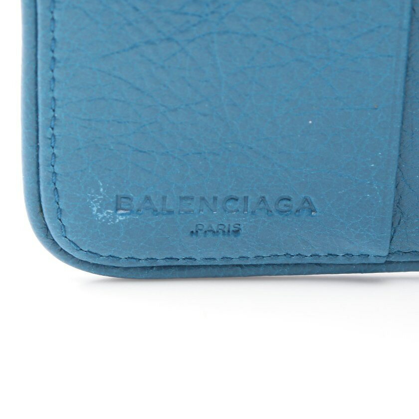 公式店舗一番人気 中古 バレンシアガ Balenciaga 二つ折り財布 ブランケット 青 ゴールド 小物 レザー Blanket Continental Zip Around メンズ レディース ベクトル 古着 ベクトルプレミアム店 生まれのブランドで