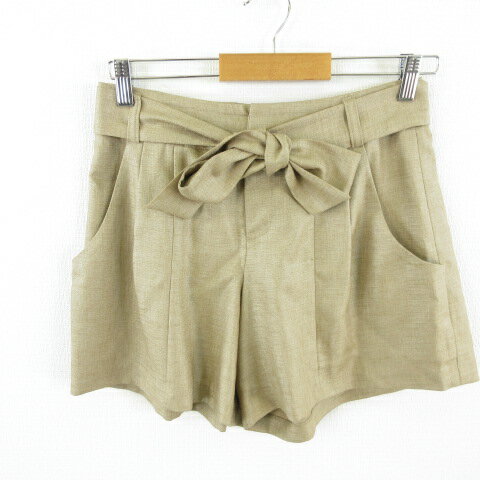 Nylon, Rayon, Polyester - 【中古】アーバンリサーチ URBAN RESEARCH ショートパンツ ベージュ 38 *E325 レディース 【ベクトル 古着】 220128