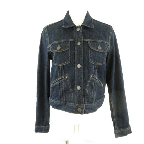 【中古】ギャップ GAP ジャケット ブルゾン Gジャン 長袖 デニム ストレッチ インディゴ 紺 