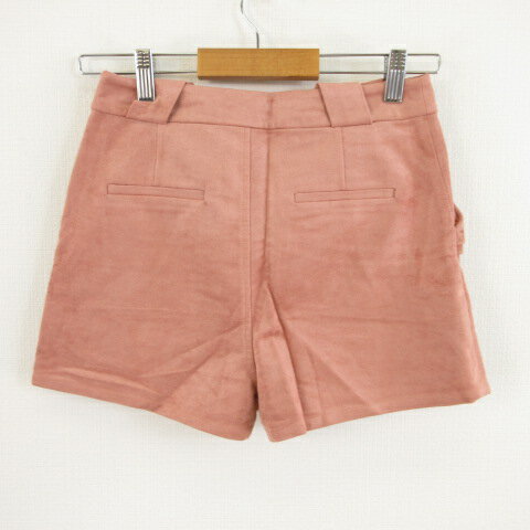 【中古】未使用品 ダズリン dazzlin ショートパンツ フェイクスエード ピンク S *T762 レディース 【ベクトル 古着】 221021