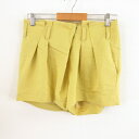 【中古】アバハウス ドゥヴィネット abahouse devinette キュロット ショートパンツ からし色 黄 2 *T58 レディース 【ベクトル 古着】...