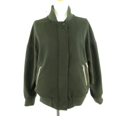 【中古】オキラク OKIRAKU ジャケット ブルゾン 長袖 ラビットファー ジップアップ カーキ 緑 0 *E49 レディース 【ベクトル 古着】 221208 【中古】オキラク OKIRAKU ジャケット ブルゾン 長袖 ラビットファー ジップアップ カーキ 緑 0 *E49 レディース 【ベクトル 古着】 221208