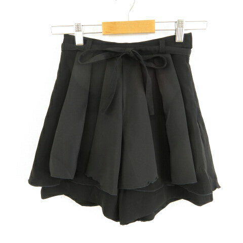 【中古】スウィングル Swingle キュロット ショートパンツ 黒 0 *T804 レディース 【ベクトル 古着】 230413