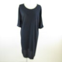 【中古】Raw+ FOUNDATION ワンピース ミニ 七分袖 紺 40 *T339 レディース 【ベクトル 古着】 230526