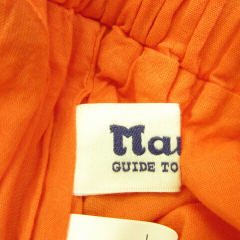 【中古】コーエン coen Market フレアスカート ギャザー ロング オレンジ *A702 レディース 【ベクトル 古着】 230704