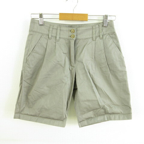 Linen, Hemp - 【中古】マッキントッシュフィロソフィー MACKINTOSH PHILOSOPHY ショートパンツ ハーフ グレージュ 36 *T48 レディース 【ベクトル 古着】 230725