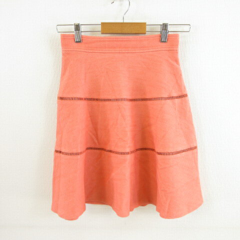 【中古】ジルスチュアート JILL STUART スカート ミニ フレア オレンジ 0 *T49 レディース 【ベクトル 古着】 230725