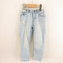 【中古】エイチ&エム H&M デニムパンツ ジーンズ ロング 水色 86 *T96 キッズ 【ベクトル 古着】 230728(4)