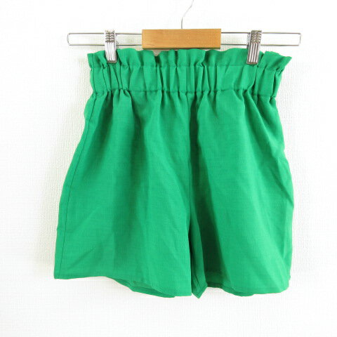 【中古】ストレッツ STORETS ショートパンツ キュロット 緑 S *T449 レディース 【ベクトル 古着】 230901