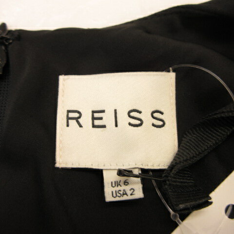 【中古】未使用品 リース REISS ワンピース ノースリーブ ミニ ストレッチ 黒 2 *T549 レディース 【ベクトル 古着】 230907