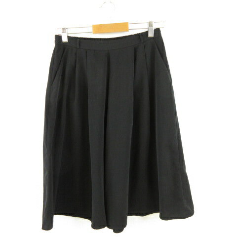 【中古】ジーユー GU イージードレープガウチョパンツ 黒 L *A504 レディース 【ベクトル 古着】 230915