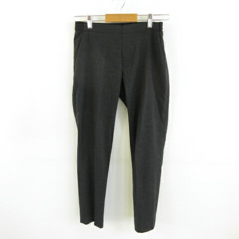 【中古】ユニクロ UNIQLO アンクルパンツ ストレッチ グレー S *T841 レディース 【ベクトル 古着】 231002