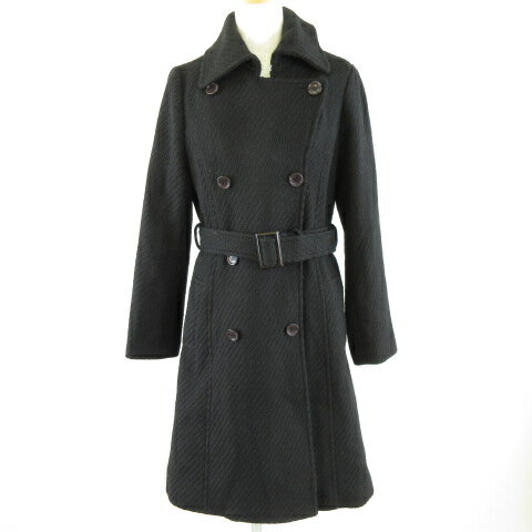 【中古】マダーアッカ Mader acca トレンチコート ロング 長袖 黒 F *A723 レディース 【ベクトル 古着】 231004 【中古】マダーアッカ Mader acca トレンチコート ロング 長袖 黒 F *A723 レディース 【ベクトル 古着】 231004