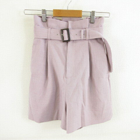 【中古】ヘザー Heather ハイウエストショートパンツ 紫 S *T103 レディース 【ベクトル 古着】 231026