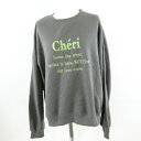 【中古】チルファー CHILLFAR トレーナー スウェット 裏起毛 長袖 刺繍 グレー F *A100 レディース 【ベクトル 古着】 231109