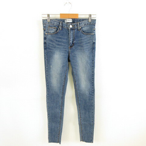 【中古】chuu -5kg jean pink motel デニムスキニーパンツ ジーンズ ストレッチ 青 27 *A589 レディース 【ベクトル 古着】 231222