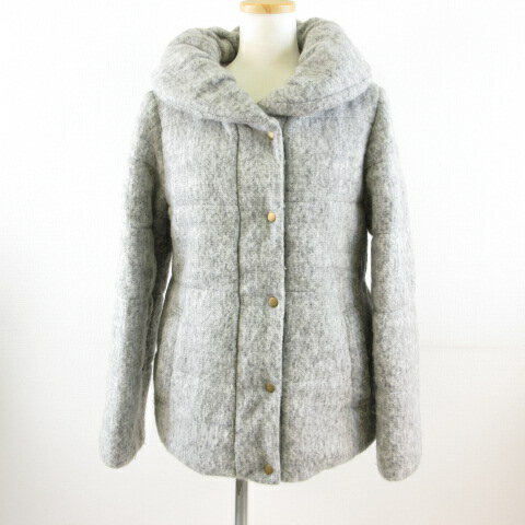 【中古】ペルソデア persodea 中綿ジャケット 長袖 グレー M *T265 レディース 【ベクトル 古着】 240202