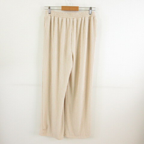 【中古】Dazy ロングパンツ ストレート ストレッチ ピンクベージュ L *T428 レディース 【ベクトル 古着】 240220