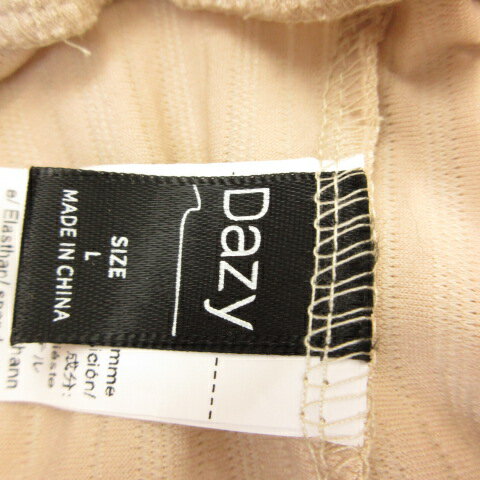 【中古】Dazy ロングパンツ ストレート ストレッチ ピンクベージュ L *T428 レディース 【ベクトル 古着】 240220