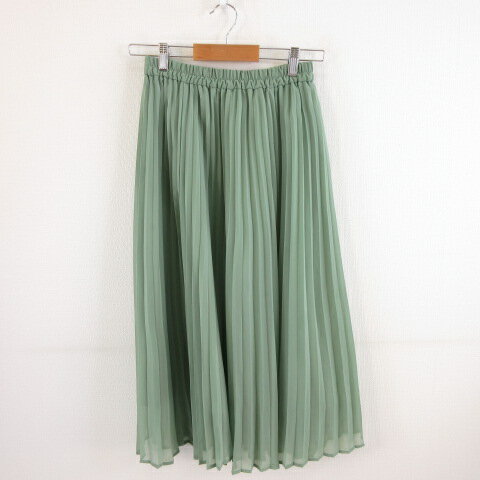 【中古】ジーユー GU プリーツスカート ロング 緑 S *A323 レディース 【ベクトル 古着】 240222(4)