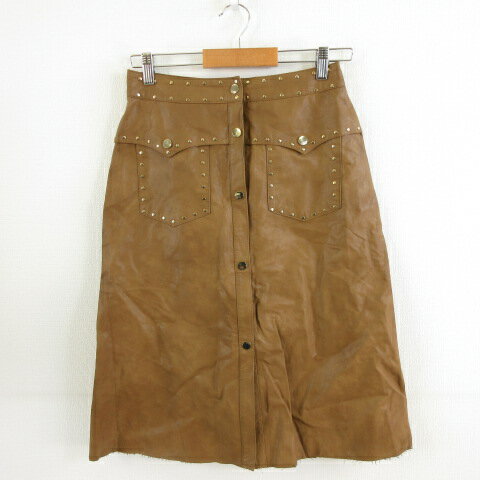 【中古】ザラ ZARA ひざ丈スカート フェイクレザー 茶 M *A142 レディース 【ベクトル 古着】 240508 【中古】ザラ ZARA ひざ丈スカート フェイクレザー 茶 M *A142 レディース 【ベクトル 古着】 240508
