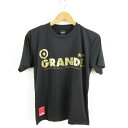 【中古】GRANDE.F.P サッカーウェア モノグラム メッシュTシャツ 半袖 プリント 黒 金 M *A161 メンズ 【ベクトル 古着】 240509
