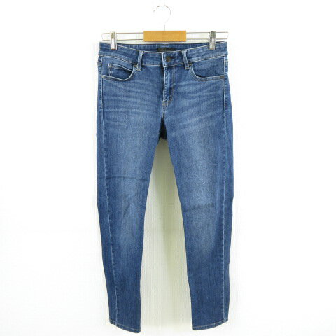 【中古】ユニクロ UNIQLO ウルトラストレッチジーンズ ロング 青 26 *A237 レディース 【ベクトル 古着】 240521