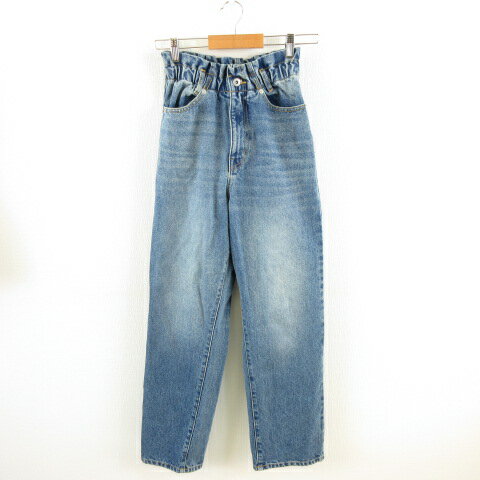 【中古】SIC SIC デニムパンツ ジーンズ ハイウエスト ロング 青 M *A285 レディース 【ベクトル 古着】 240524