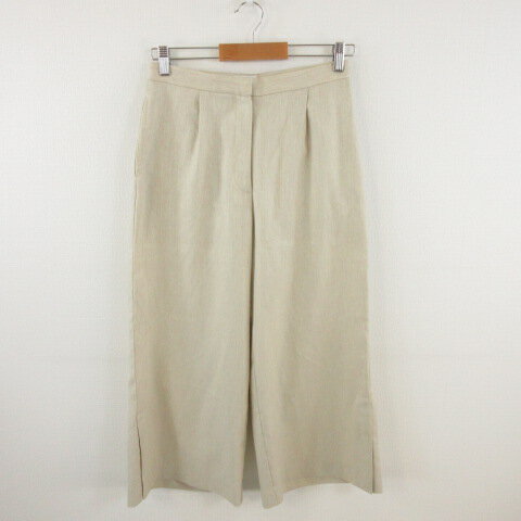 【中古】ニードルデザイン NEEDLE DESIGN ロングパンツ ワイド ベージュ 36 *A418 レディース 【ベクトル 古着】 240606(4)